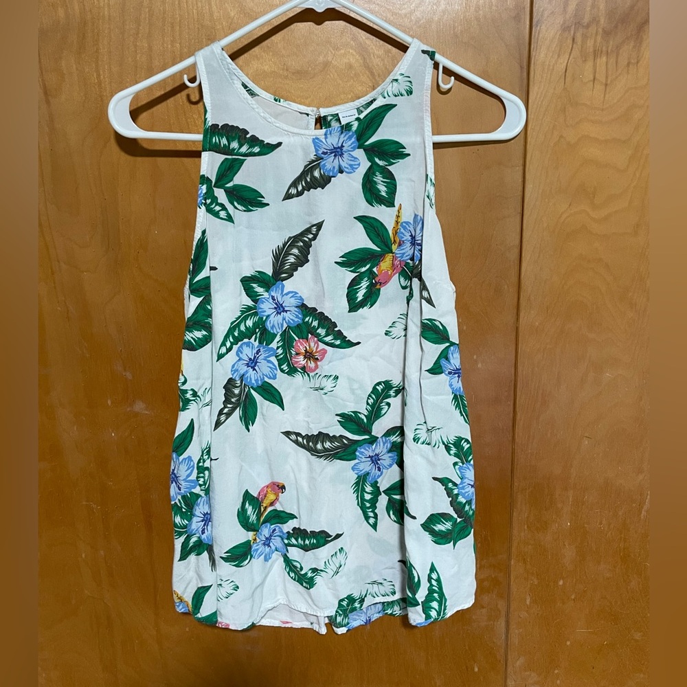 Women’s tropical Tank top Old Navy M